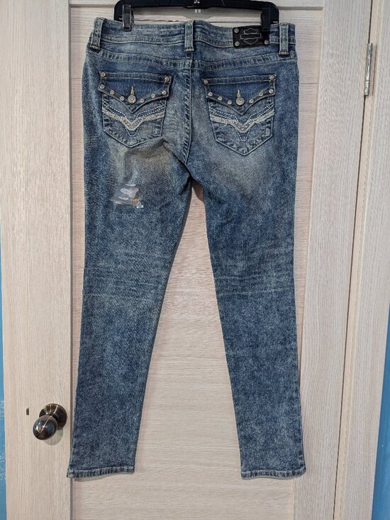 Harley Davidson Women's dark wash Blue Jeans - Picture 7 of 15